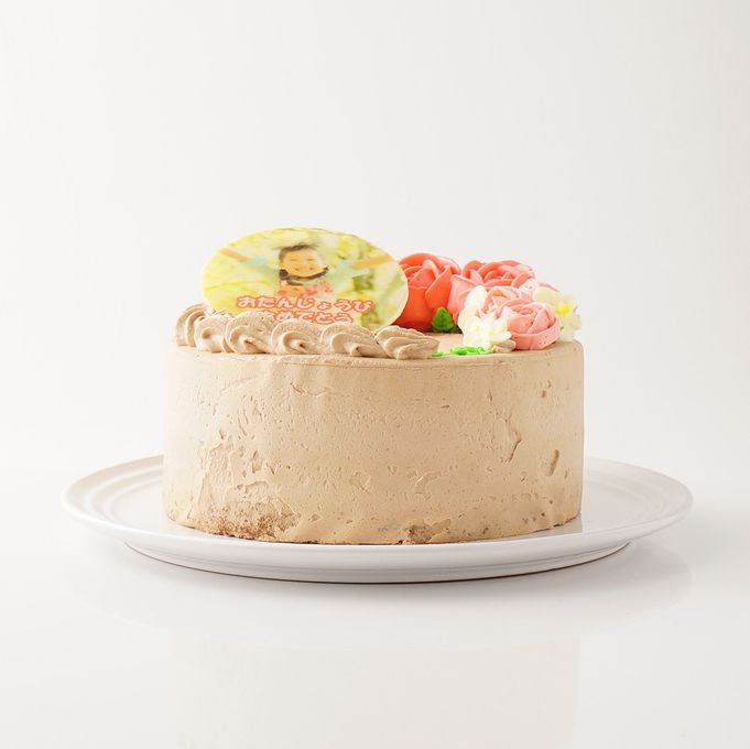 フラワー生チョコフォトケーキ 苺ショート 選べるアイシング 写真ケーキ 5号 【お好きなイラストも人気です】  6