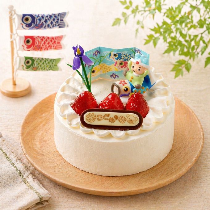 【お子様に安心ヨーグルトクリーム】 金太郎  デコレーションケーキ 6号 18cm  こどもの日2026 1