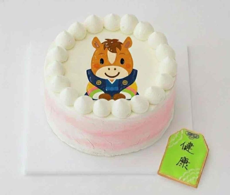 純生苺ショート お年賀干支 イラストケーキデコレーション 5号 ＊限定数【無くなり次第終了】 1