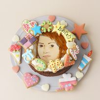 とろけるクラシックショコラ 似顔絵ケーキ アイシングクッキーケーキ イラストケーキ 5号 ギフトに最適