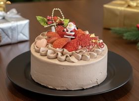 【美味宣言】純生チョコレートクリスマス  苺ショート ５号 【甘味すっきり、体に優しいスイーツを】 残り2個/70  5号 15cm