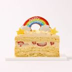 人参クリーム 低甘味低脂肪で体に優しい  エレガントネイキッドケーキ 選べるアイシングクッキー【当日配送OK】ファーストバースデー 3号 9cm スマッシュケーキとしても最適！ 6