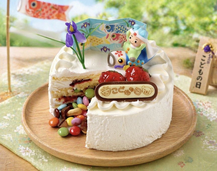 【2度笑顔で楽しめる】 金太郎 サプライズギミック デコレーションケーキ 5号 15cm  こどもの日2026 1