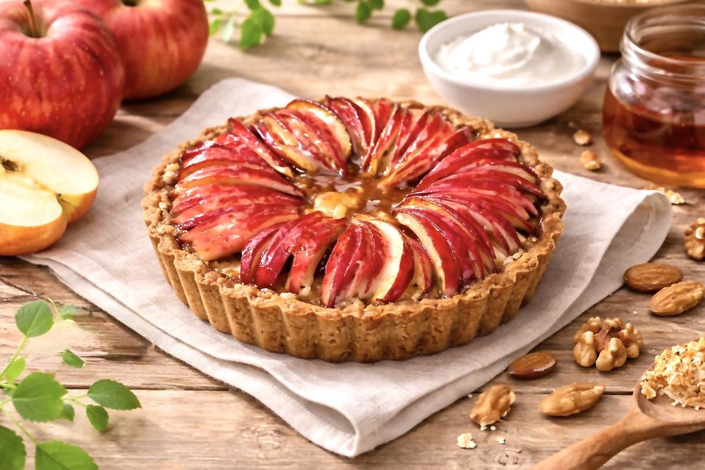 【卵、乳、小麦、白砂糖不使用、グルテンフリースイーツ】タルト ポム 5号 15cm《ヴィーガンスイーツ》 《無添加》《アレルギー配慮》  1