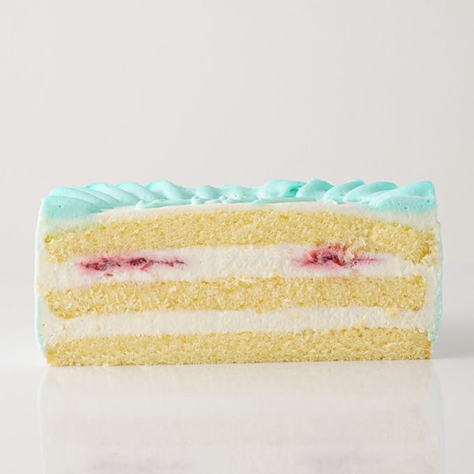 【美味宣言】名前付き選べるアイシングクッキー 生クリーム絞り飾り センイルケーキ（青） クリームカラーは5色から選べます 5号 4