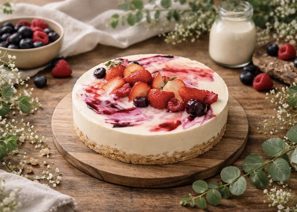 ボタニカルレアチーズ  卵、乳、白砂糖不使用 グルテンフリー《ヴィーガンスイーツ・ヴィーガンケーキ》《無添加》《アレルギー配慮》 5号 1