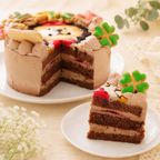 生チョコ苺ショート イラストケーキ アイシングクッキーケーキ 4号 ギフトに最適 8