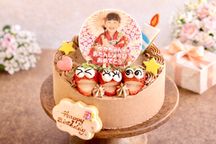 特選生チョコクリーム 苺ショート  写真フォトケーキデコレーション 4号 12cm 【お好きなイラストも人気です】【当日OKです】 1