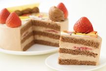 【安心美味宣言】純生チョコケーキ苺ショート イラストケーキ 4号 12cm ギフトに最適 4