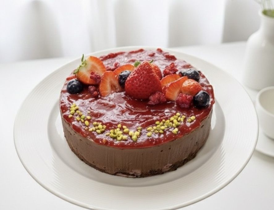 卵、乳、小麦不使用 ヴィーガンスイーツ ベリーショコラ 白砂糖不使用 グルテンフリー《ヴィーガンケーキ》《無添加》《アレルギー配慮》 5号  バレンタイン2026 1