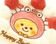 【安心美味宣言】純生苺ショート イラストケーキ 4号 12cm ギフトに最適 4