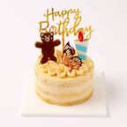 人参クリーム 低甘味低脂肪で体に優しい  ネイキッドエレガントケーキ 選べるアイシング【当日配送OK】ファーストバースデー 4号 12cm スマッシュケーキとしても最適！ 1