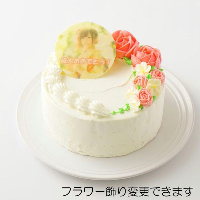 純生苺ショート 写真ケーキ フォトケーキデコレーション 6号 18cm 【オプション選択でオリジナルデザインに！】【お好きなイラストも人気です】 4