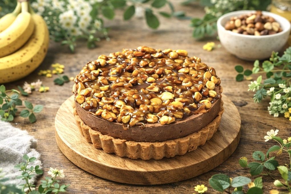 【卵、乳、小麦、白砂糖不使用、グルテンフリースイーツ】キャラメルナッツバナーヌショコラ【京豆腐仕込み】 5号 15cm ～京豆腐をベース作り上げたショコラケーキ～《ヴィーガンスイーツ・ヴィーガンケーキ》 《無添加》《アレルギー配慮》  1