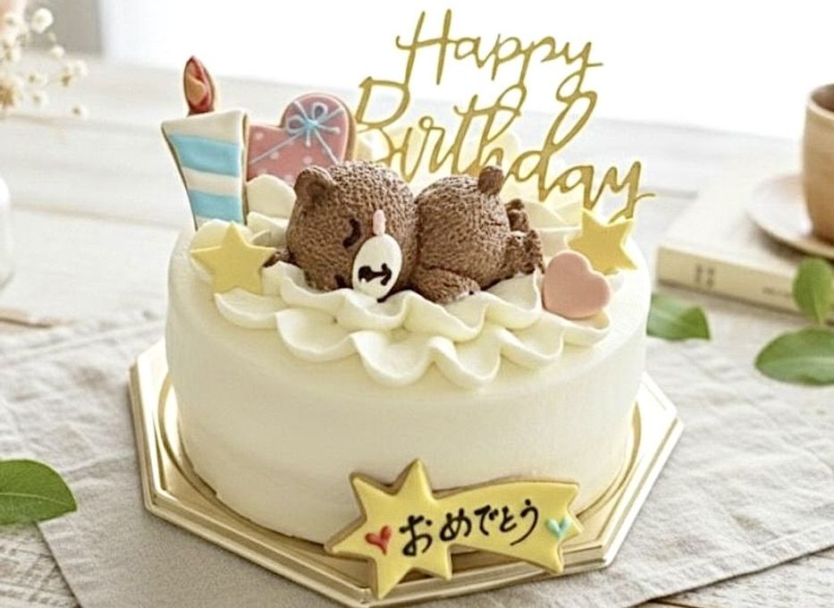 lovelyベアー 純生苺ショート 選べるアイシングクッキーケーキ 4号 選んで楽しい！！  ギフトに最適 バレンタイン2026 2