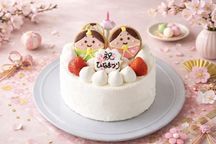 【飾る楽しさが好評です】 アイシングクッキー お雛デコレーション 特選純生クリームが 優しい美味しさの秘訣  6号 18cm    1