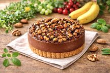 【卵、乳、小麦、白砂糖不使用、グルテンフリースイーツ】キャラメルナッツバナーヌショコラ【京豆腐仕込み】 5号 15cm ～京豆腐をベース作り上げたショコラケーキ～《ヴィーガンスイーツ・ヴィーガンケーキ》 《無添加》《アレルギー配慮》  1