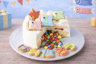【2度笑顔と楽しめる】 鯉のぼり サプライズギミック アイシングケーキ 4号 12cm   