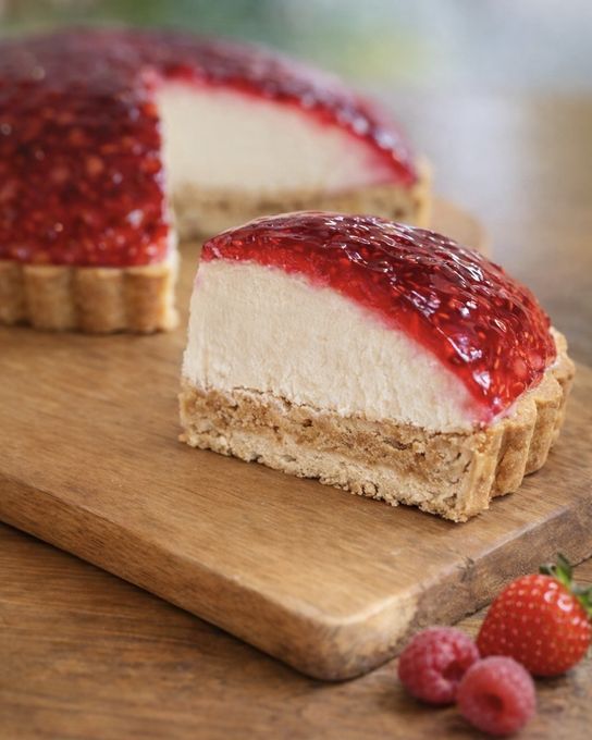 【卵、乳、小麦、白砂糖不使用、グルテンフリースイーツ】豆乳ヨーグルトレアチーズケーキ 5号 15cm ～豆乳ヨーグルトをベースに作り上げたレアチーズ～ 《ヴィーガンスイーツ・ヴィーガンケーキ》《無添加》《アレルギー配慮》 2