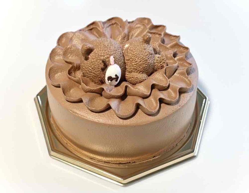 lovelyベアー 生チョコ苺ショート 選べるアイシングクッキーケーキ 4号 選んで楽しい！！ ギフトに最適   2