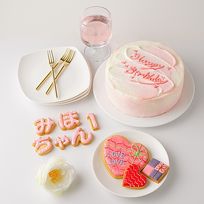 【美味宣言】名前付き選べるアイシングクッキー センイルケーキ 赤 5号
