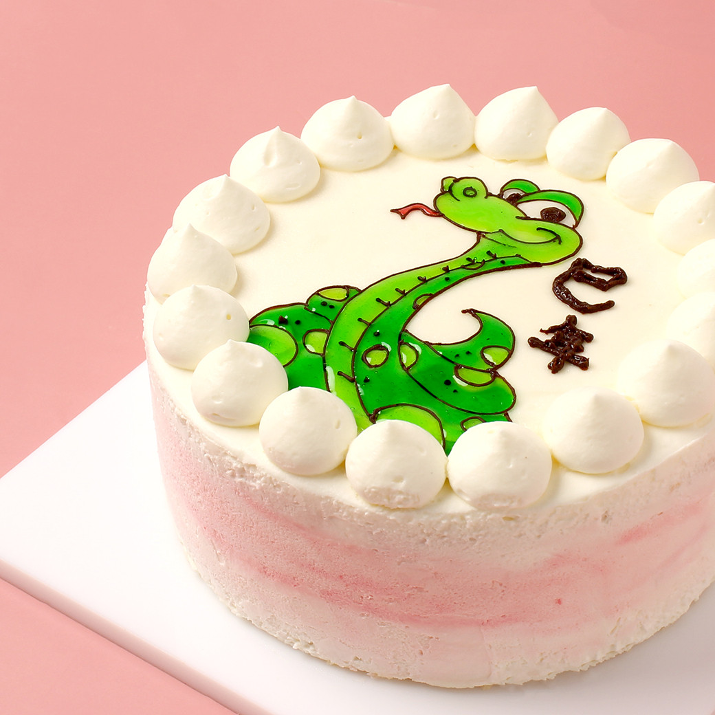 純生苺ショート お年賀干支 イラストケーキデコレーション 5号