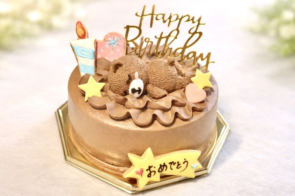 lovelyベアー 生チョコ苺ショート 選べるアイシングクッキーケーキ 4号 選んで楽しい！！ ギフトに最適  バレンタイン2026 3