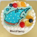 イラスト生クリームデコレーションケーキ 4号 12cm 5