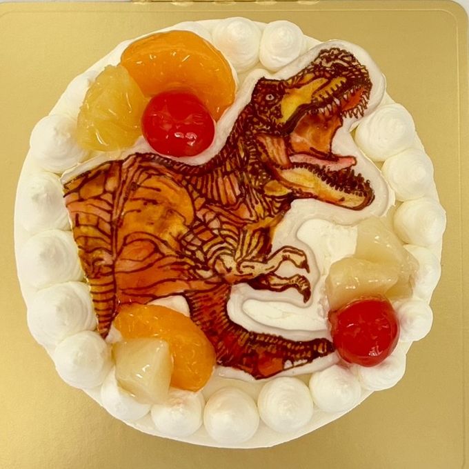 イラスト生クリームデコレーションケーキ 4号 12cm 6