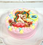 カラーが選べる イラスト生クリームデコケーキ 4号 12cm 4