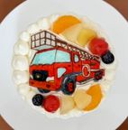 イラスト生クリームデコレーションケーキ 7号 21cm 1