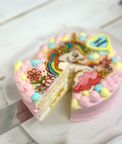 カラーが選べる イラスト生クリームデコケーキ 4号 12cm 2