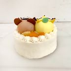 【どうぶつケーキ】きつねとたぬきの立体ケーキ 5号 15cm 3