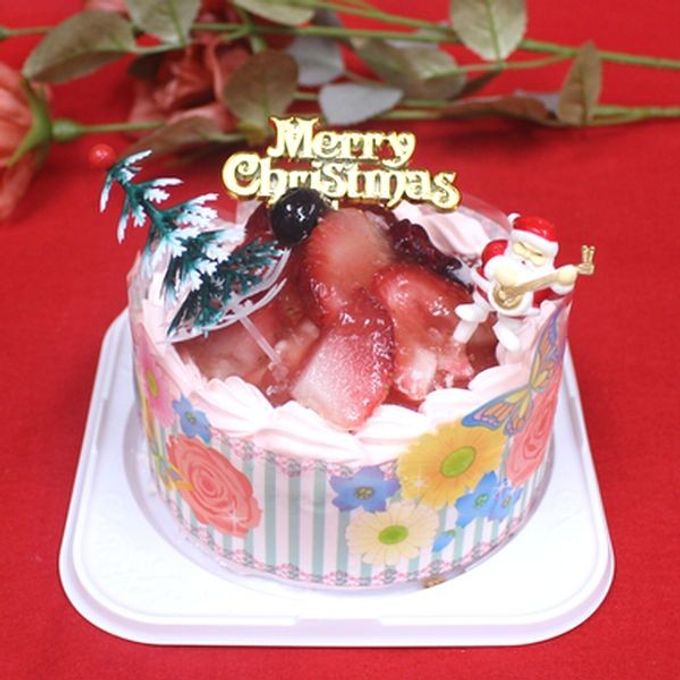 ストロベリー色の生クリーム苺デコ4号/苺サンド クリスマス2025 1