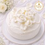 NEW バラの純生クリーム5号（室温で半解凍していただくと、外はふんわり、中はひんやりとした食感をお楽しみいただけます）バースデーケーキ お誕生日ケーキ #ふわひん純生ローズ 1
