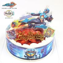 キャラデコパーティーケーキ 仮面ライダーガッチャード 2023 ・生クリーム苺デコレーション5号（たっぷり苺たっぷり生クリーム）15cm（バースデーオーナメント付き）北海道の生クリーム・小麦粉・バター100％使用 お急ぎ便対応