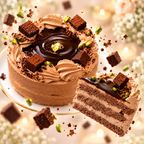 new チョコレートケーキ 6号 ベルギー産チョコ半解凍でとろける(室温で半解凍していただくと、外はふんわり、中はひんやりとした食感をお楽しみいただけます)濃厚クーベルチュールチョコ バースデーケーキ お誕生日ケーキ  #ふわひん純生ショコラ 1