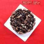 新：生チョコたっぷりショコラデコレーション3号 バースデーケーキ ベルギー産チョコ北海道生クリーム100% キャンドル小1袋付き ３号お試し価格品 4種類のピックから選択できます 1