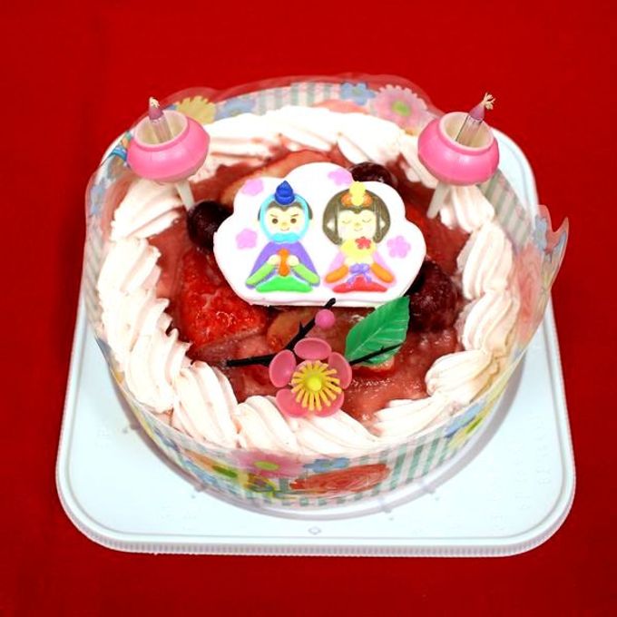 ひな祭り デコレーションケーキ 5号 お二人様用 北海道の生クリーム・小麦粉・バター100％使用 お急ぎ便対応 4種類のケーキからお選びください 1