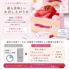 NEW ピンク色の純 生クリーム 苺 ケーキ 7号 半解凍でとろける（室温で半解凍していただくと、外はふんわり、中はひんやりとした食感をお楽しみいただけます）北海道純生クリーム・小麦粉 バースデーケーキ お誕生日ケーキ #ふわひん純生いちご 3