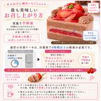 NEW 苺 チョコレートケーキ 6号 半解凍でとろける（室温で半解凍していただくと、外はふんわり、中はひんやりとした食感をお楽しみいただけます）濃厚クーベルチュールチョコ #ふわひん純生いちご 2