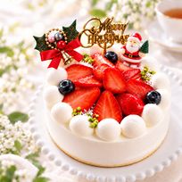 Xmas純生クリーム苺ケーキ6号 半解凍でとろける（室温で半解凍していただくと、外はふんわり、中はひんやりとした食感をお楽しみいただけます）北海道純生クリーム・小麦粉・バター100%使用  #ふわひん純生いちご クリスマス2026