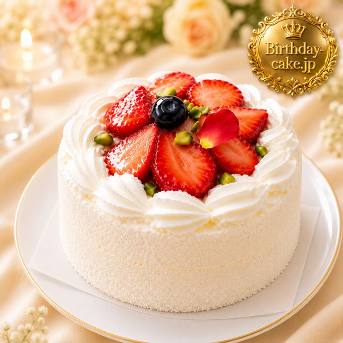 NEW 純 生クリーム苺ケーキ 8号半解凍でとろける（室温で半解凍していただくと、外はふんわり、中はひんやりとした食感をお楽しみいただけます）北海道純生クリーム・小麦粉・バター100%使用 バースデーケーキ お誕生日ケーキ 1