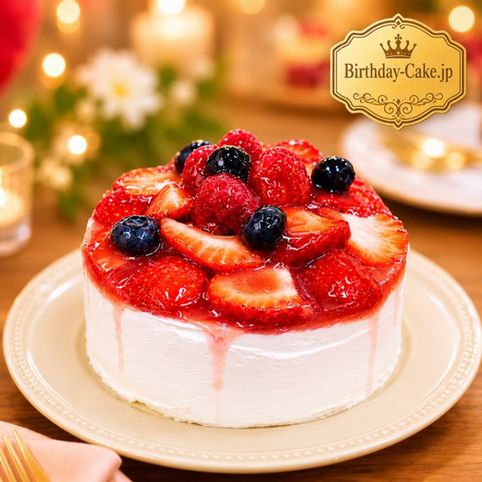 NEW 苺たっぷり純生クリームケーキ 5号 半解凍でとろける(室温で半解凍していただくと、外はふんわり、中はひんやりとした食感をお楽しみいただけます) バースデーケーキ お誕生日ケーキ #ふわひん純生いちご 1