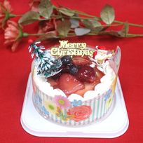  北海道生クリーム・小麦粉・バター 生クリーム苺デコ4号/クリスマス