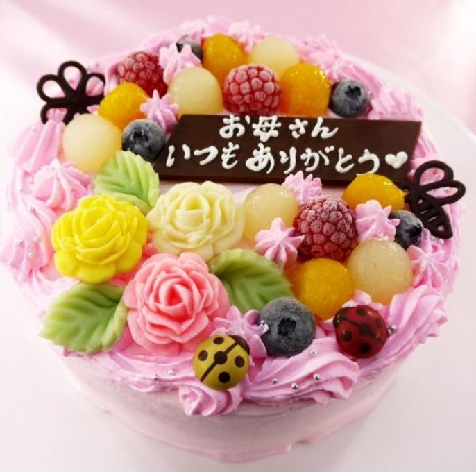 お花畑のケーキ 5号 15cm   1
