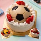 選べる3種の立体ボールケーキ 4号 12cm （サッカー・バレー・バスケ） 1