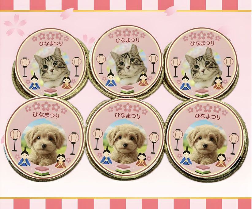 ひなまつりペットフォトカップケーキ ペットと一緒に食べられる！ 6個入り ひな祭り2026 1