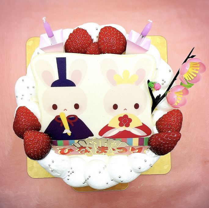 ひなまつりポップアップキャラクターケーキ（生クリーム） 6号 18cm 3
