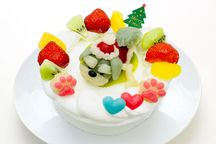 お写真から食べられるマスコットに！クリスマスわんこマスコットケーキ 4号 12cm クリスマス2024 2